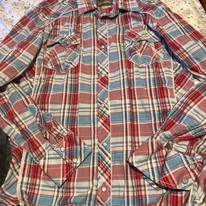 BKE Red and Blue Checkered Casual Shirt